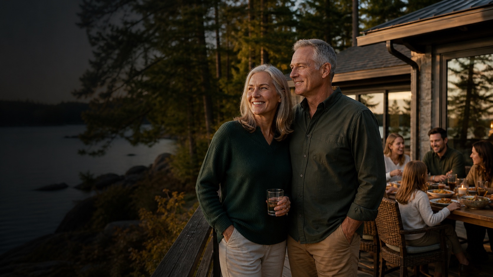 A couple enjoying retirement with their family